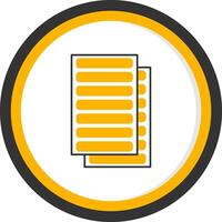 Daily Ledger Line Two Color Circle Icon vector