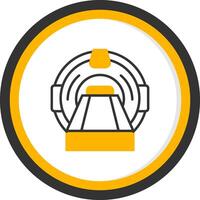 Mri Line Two Color Circle Icon vector