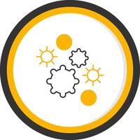 Allergen Line Two Color Circle Icon vector