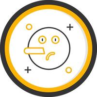Liar Line Two Color Circle Icon vector