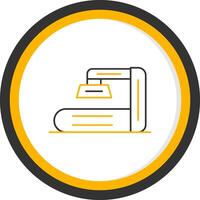 X Ray Scanner Line Two Color Circle Icon vector