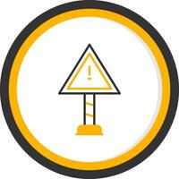 Risk Line Two Color Circle Icon vector