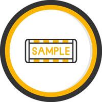 Sample Line Two Color Circle Icon vector