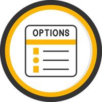 Options Line Two Color Circle Icon vector