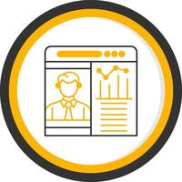 OnLine Two Color Circle Web Presentation Line Two Color Circle Icon vector