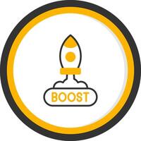 Boost Line Two Color Circle Icon vector