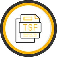 Torrent Symbol File Line Two Color Circle Icon vector