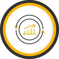 Performance Line Two Color Circle Icon vector