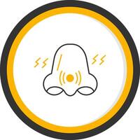 Congestion Line Two Color Circle Icon vector