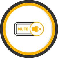 Mute Line Two Color Circle Icon vector