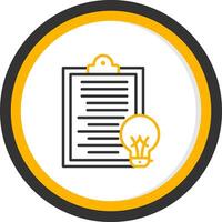 Summary Line Two Color Circle Icon vector