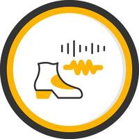 Rhythm Line Two Color Circle Icon vector