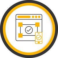 Accesibility Line Two Color Circle Icon vector