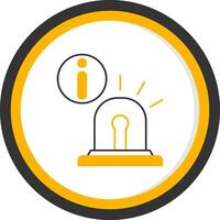Emergency Information Line Two Color Circle Icon vector