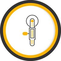 Tile Cutter Line Two Color Circle Icon vector