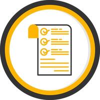 Checklist Line Two Color Circle Icon vector