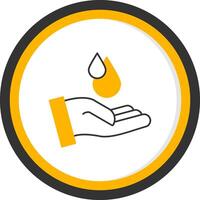 Save Water Line Two Color Circle Icon vector