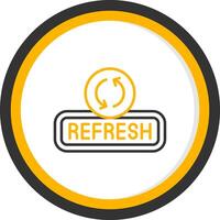 Refresh Line Two Color Circle Icon vector