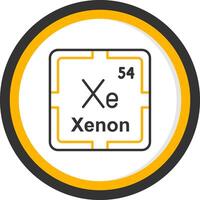 Xenon Line Two Color Circle Icon vector