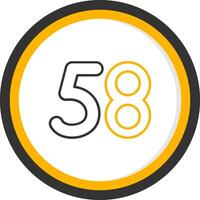 Fifty eight Line Two Color Circle Icon vector