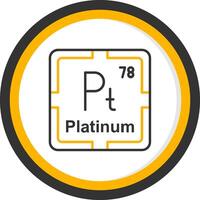 Platinum Line Two Color Circle Icon vector