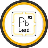 Lead Line Two Color Circle Icon vector