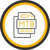 Mtb File Line Two Color Circle Icon vector
