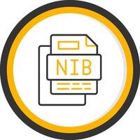 Nib File Line Two Color Circle Icon vector