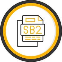 Sb2 File Line Two Color Circle Icon vector