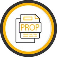 Prop File Line Two Color Circle Icon vector