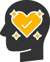 Mental Care Glyph Two Color Icon vector