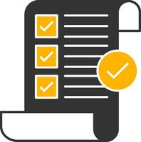 Terms and Conditions Glyph Two Color Icon vector