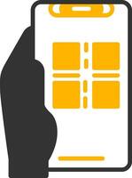 Qr Scan Glyph Two Color Icon vector