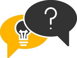 Problem Finding Glyph Two Color Icon vector
