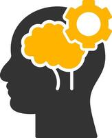 Cognitive Function Glyph Two Color Icon vector