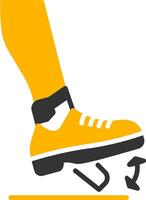 Ankle Flex Glyph Two Color Icon vector