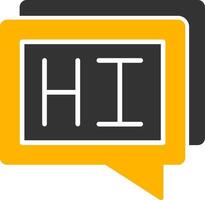 Hi Glyph Two Color Icon vector
