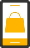 OnGlyph Two Color Shopping Glyph Two Color Icon vector