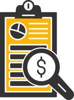 Auditing Glyph Two Color Icon vector