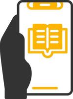Ebook Glyph Two Color Icon vector