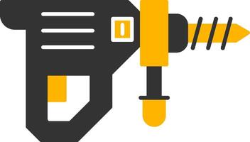 Rotary Hammer Glyph Two Color Icon vector