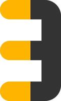 Three Glyph Two Color Icon vector