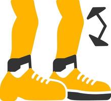 Bending Glyph Two Color Icon vector