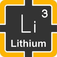 Lithium Glyph Two Color Icon vector