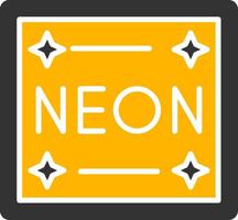 Neon Glyph Two Color Icon vector