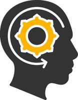 Learning Glyph Two Color Icon vector
