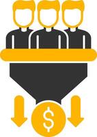 Sales PipeGlyph Two Color Glyph Two Color Icon vector