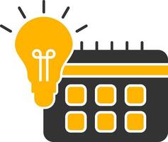 Day To Day Learning Glyph Two Color Icon vector