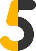Five Glyph Two Color Icon vector