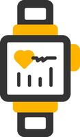 Smartwatch Glyph Two Color Icon vector
